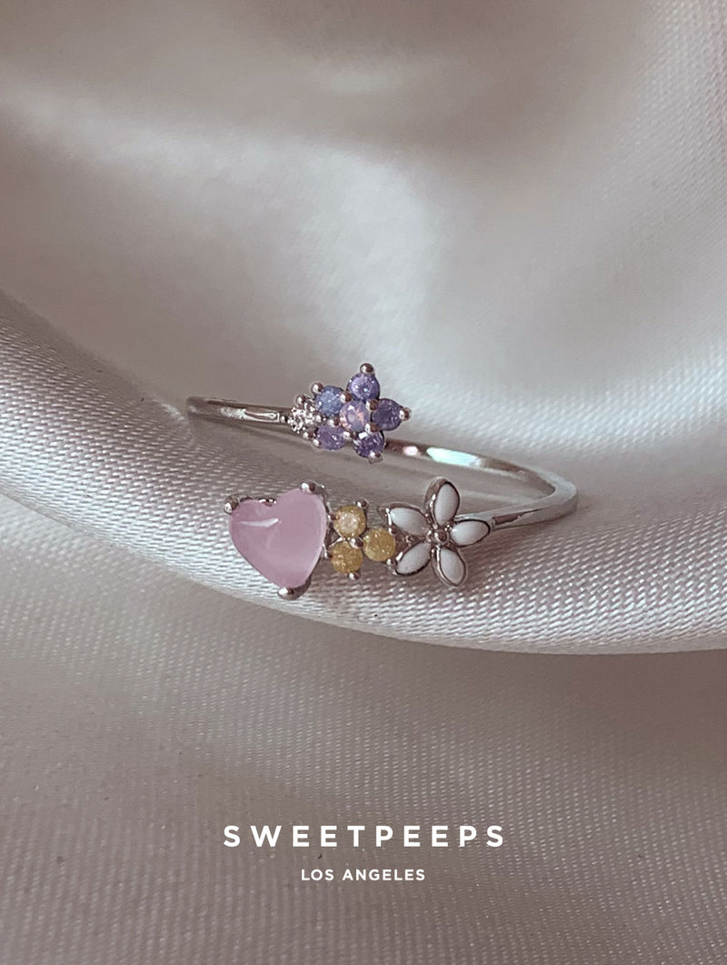 Nara Jelly Heart Ring - Silver