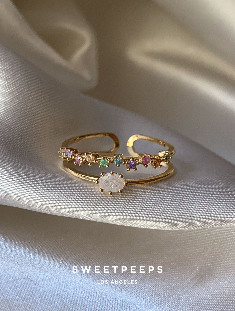 Veronica Pastel Rainbow Ring