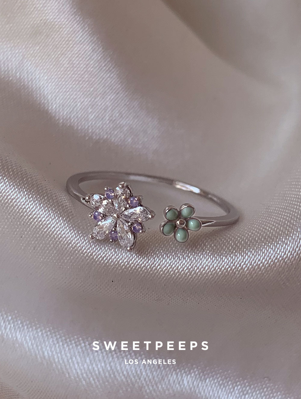 Dallas Floral Ring - Silver
