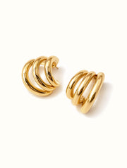 Carmen 3 Ring Hoop Studs