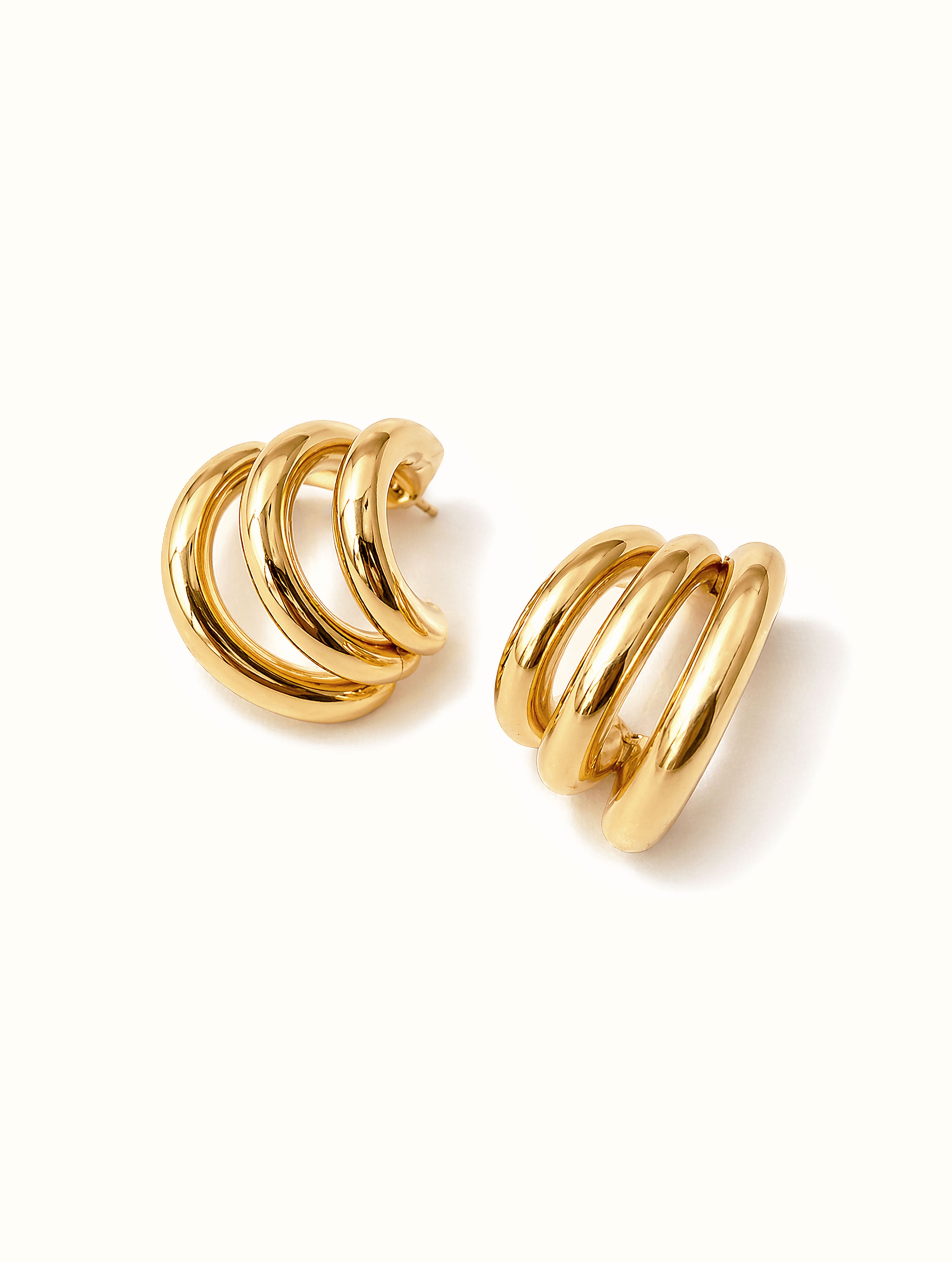 Carmen 3 Ring Hoop Studs