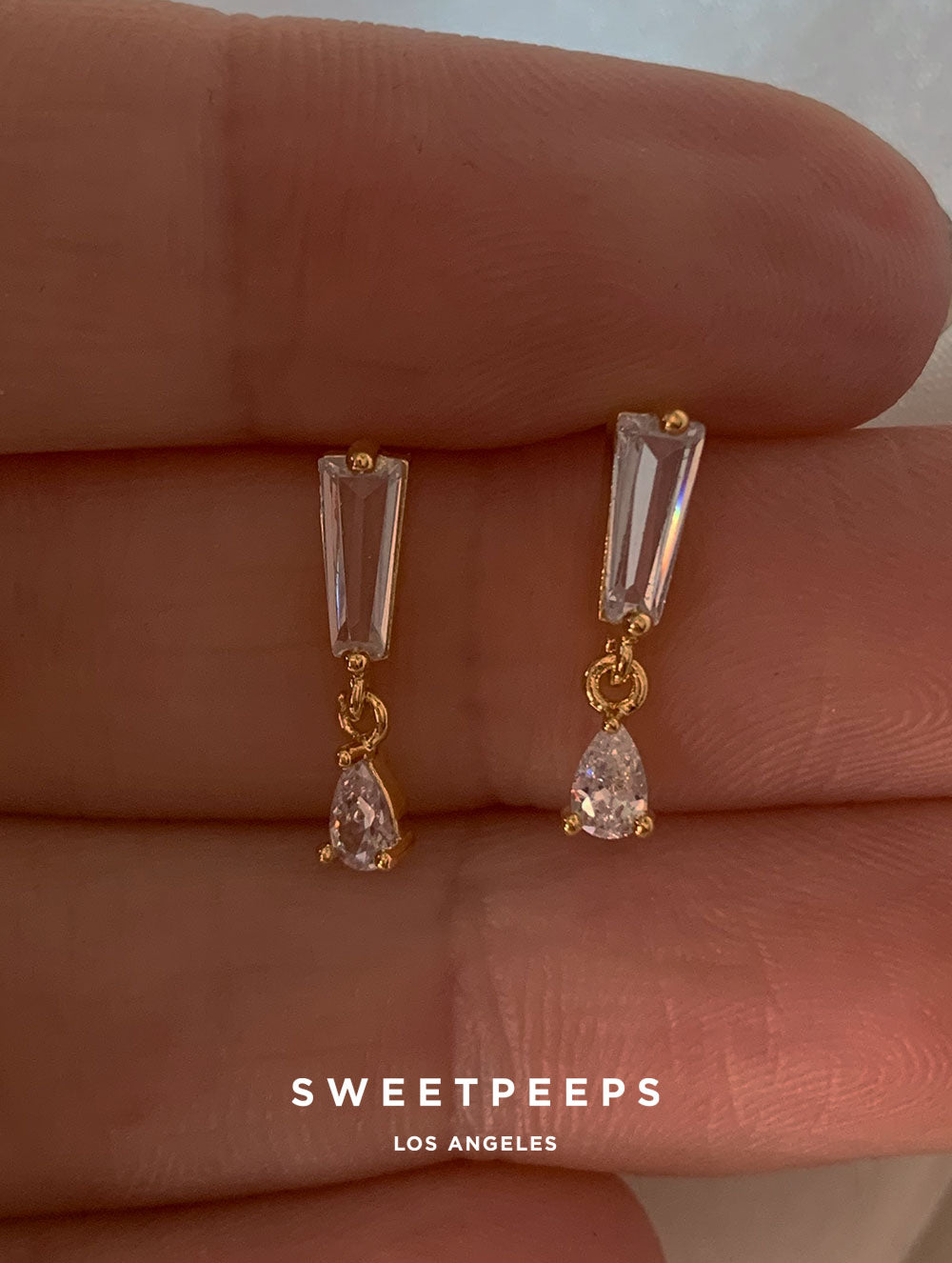 Rectangle Gem K Studs