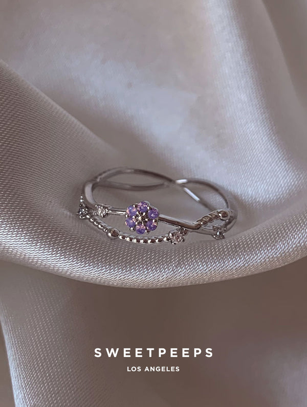 Anders Lavender Ring - Silver