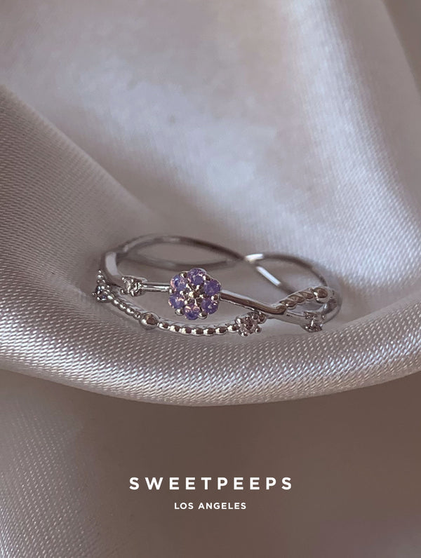 Anders Lavender Ring - Silver