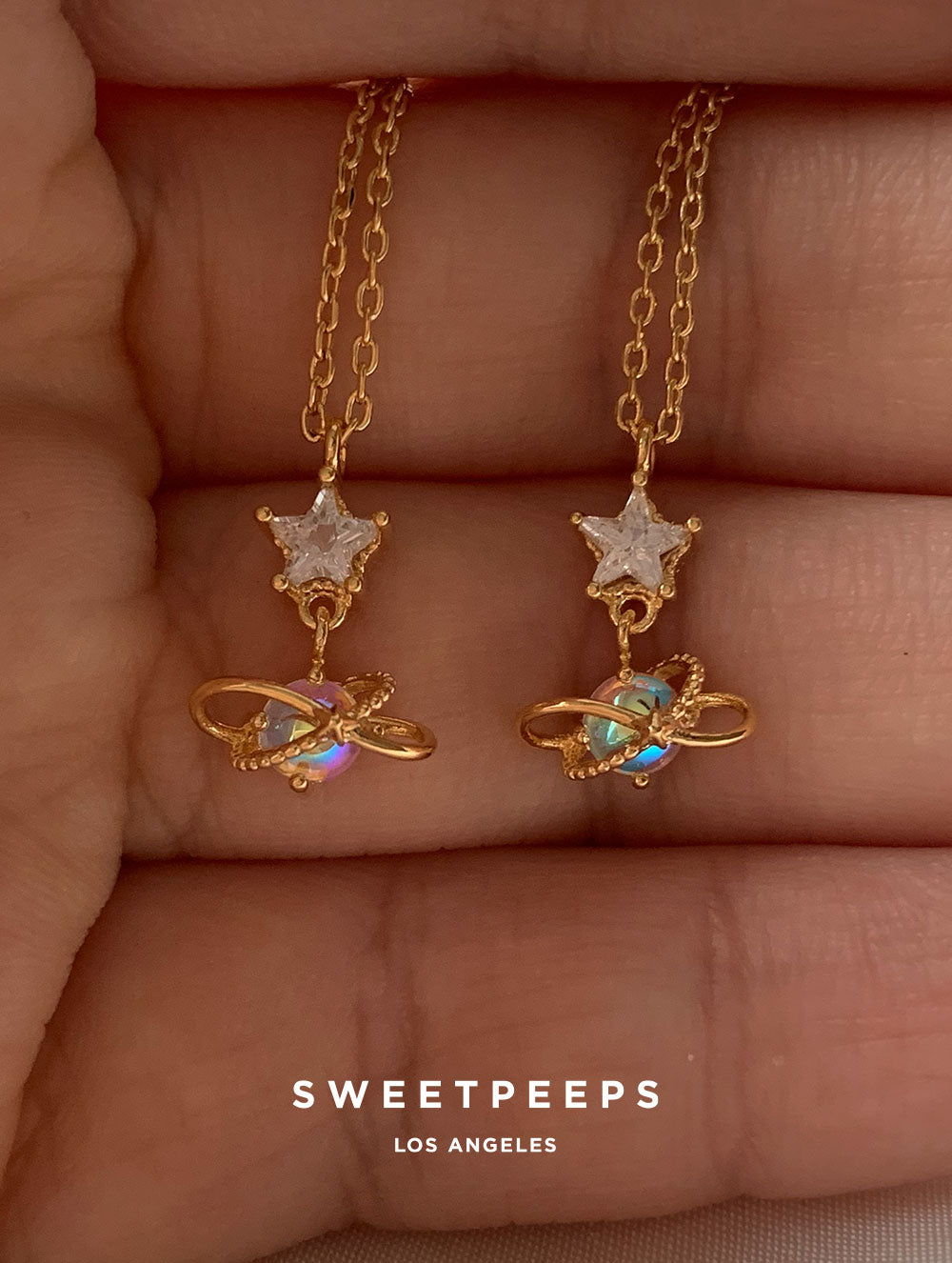 Saturn Star Galaxy Necklace