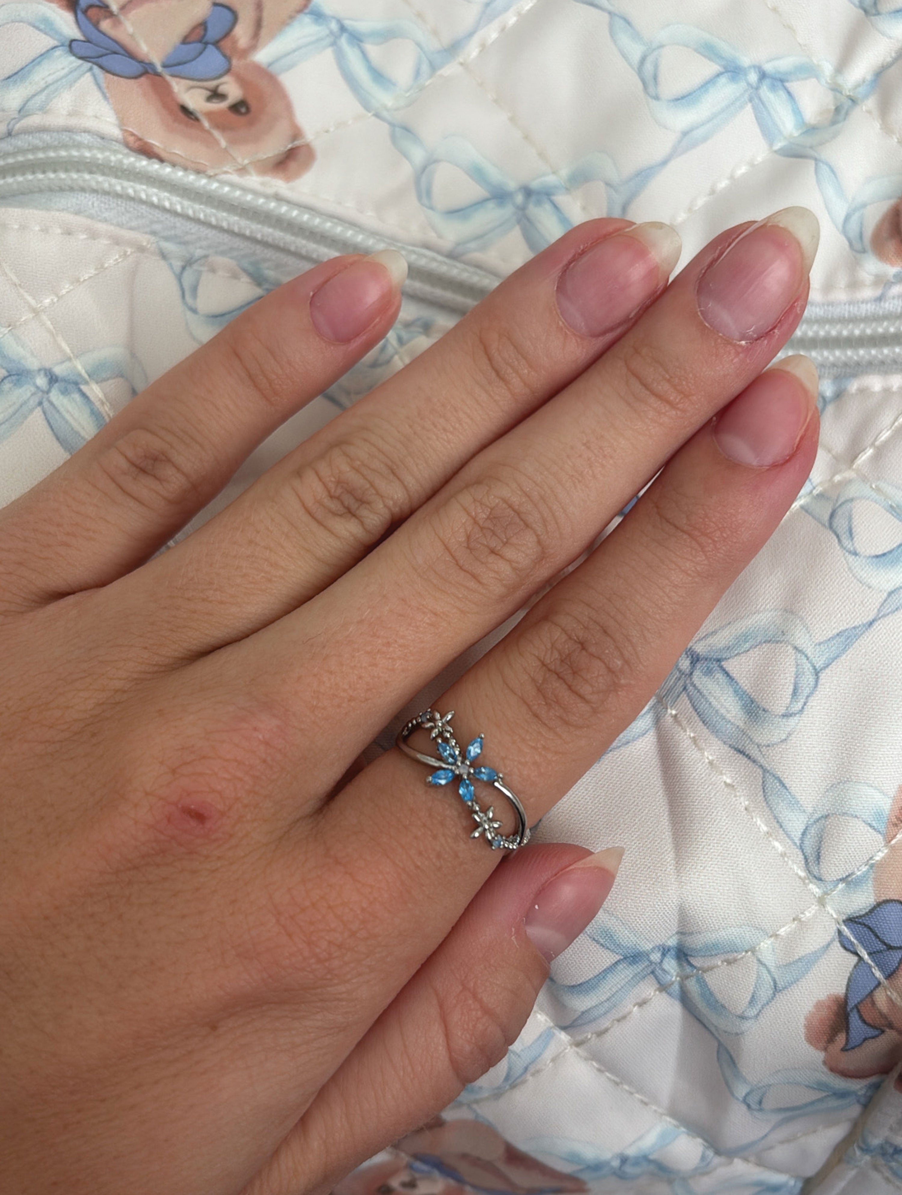 Bluebell Floral Ring - Silver