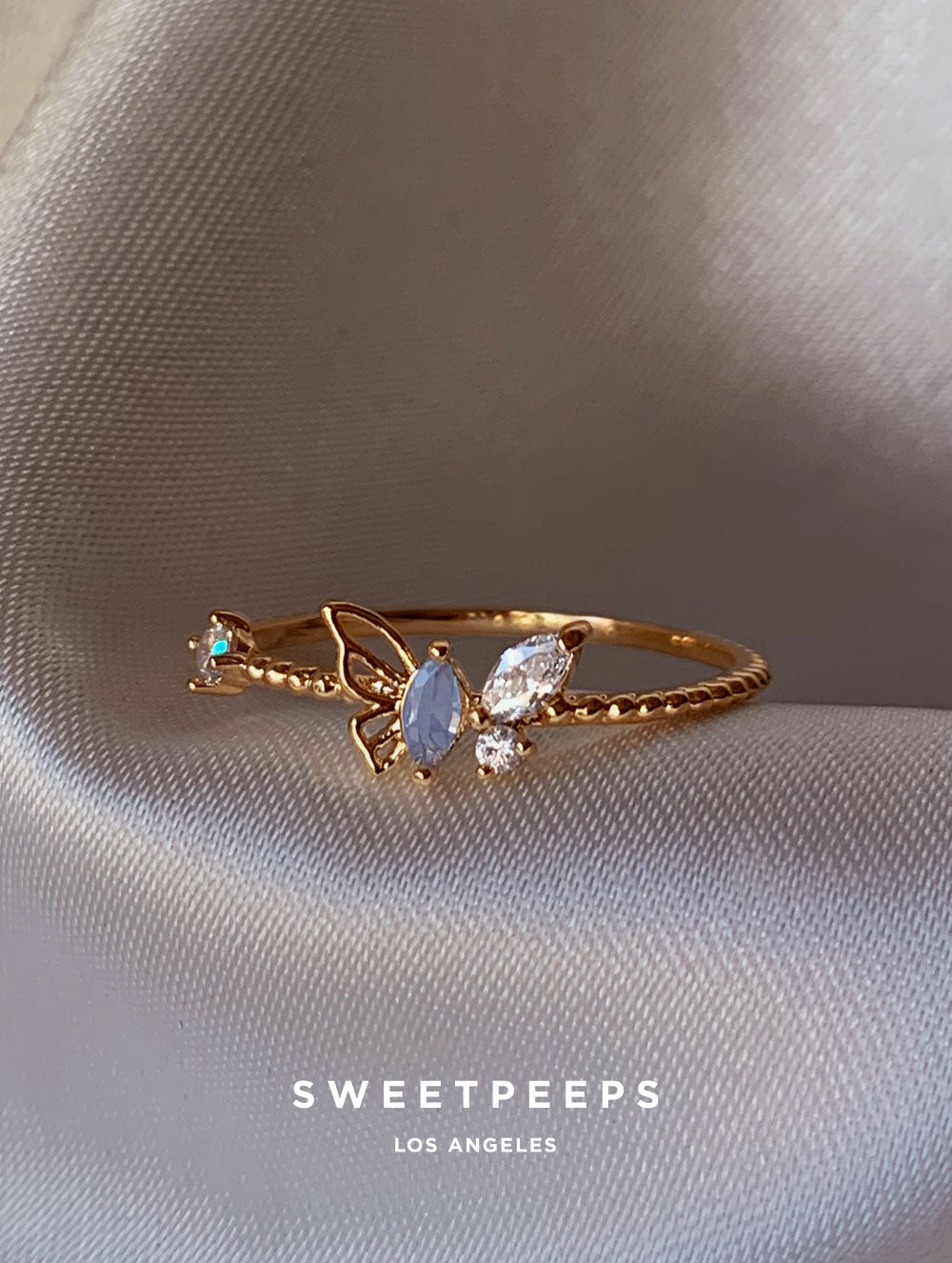 Katarina Blue Butterfly Ring