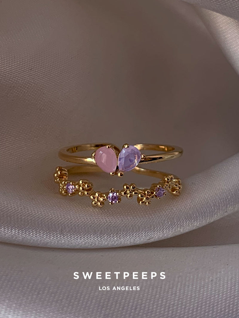 Minji Pastel Hearts Ring