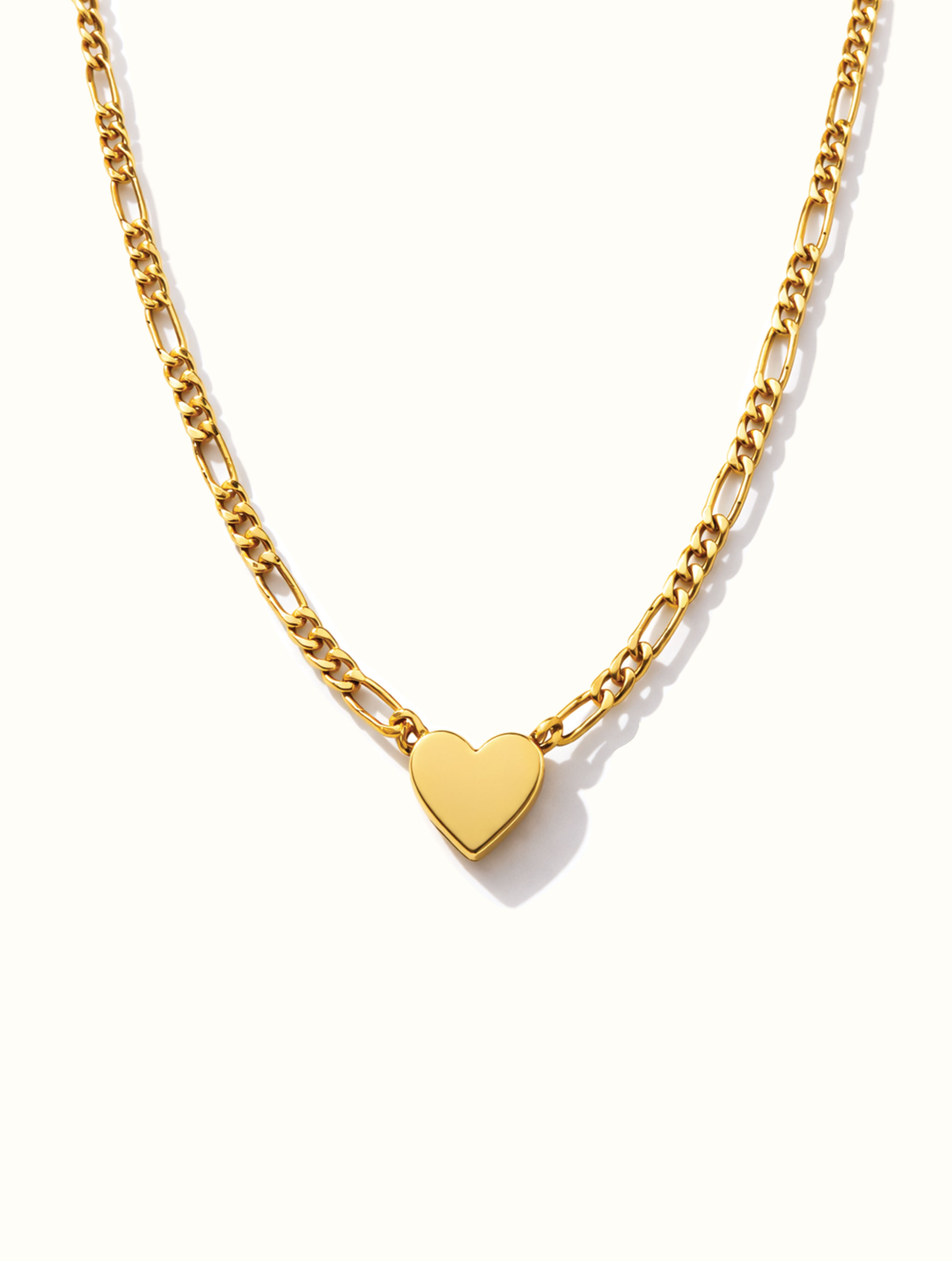 Sayer Heart Figaro Chain Necklace