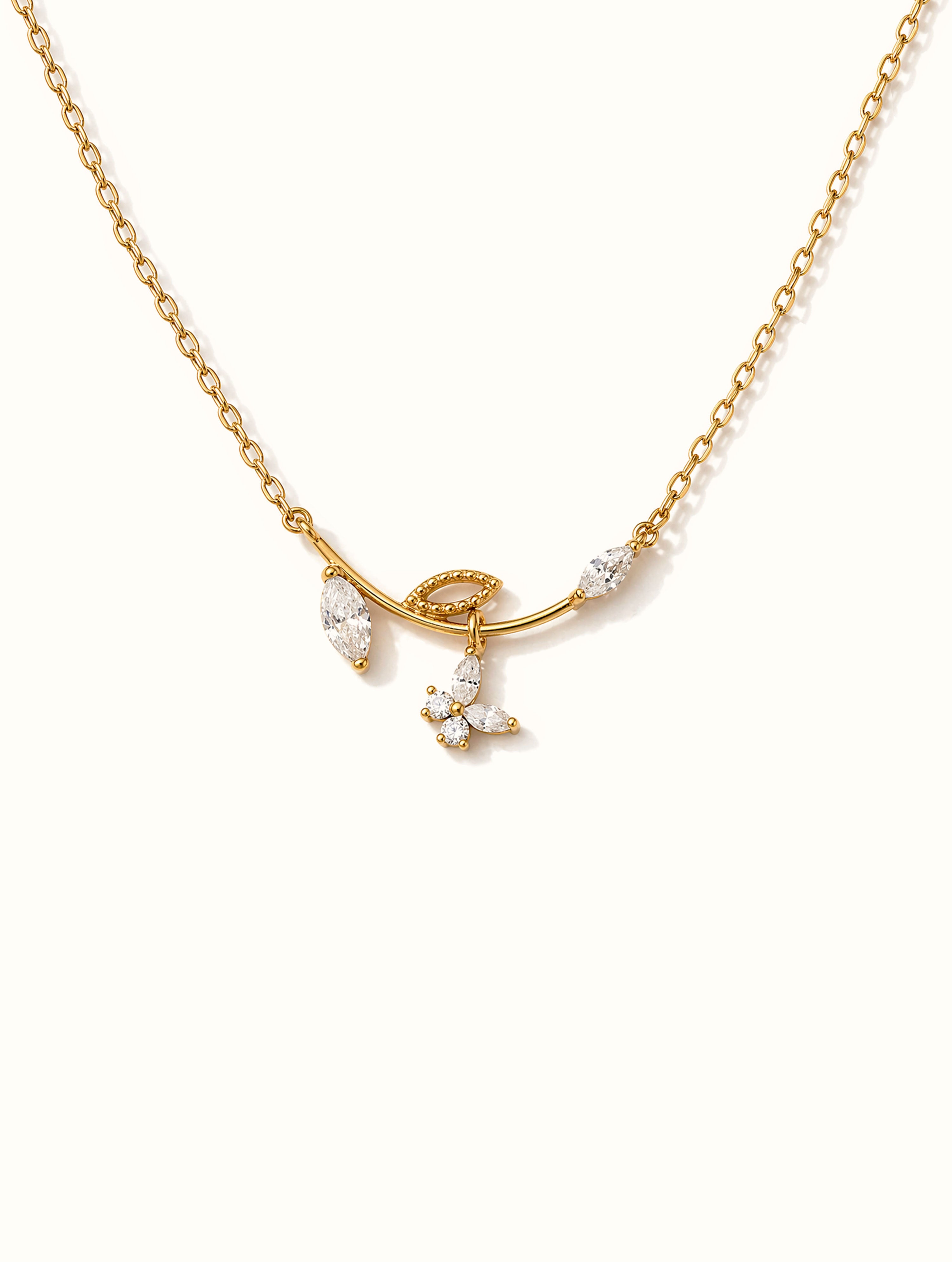 Corinne Butterfly Bar Necklace