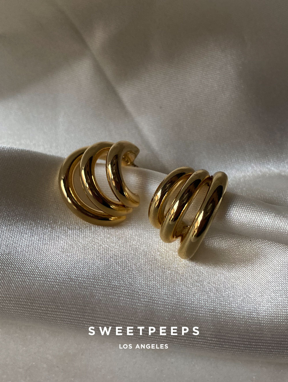 Carmen 3 Ring Hoop Studs