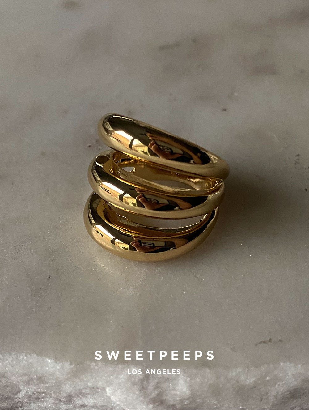 Golden 3 Layers Ring