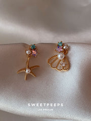 Aquamarine Pearl Studs