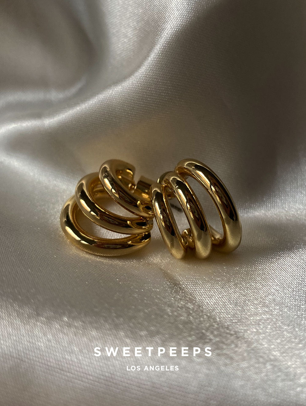 Carmen 3 Ring Hoop Studs