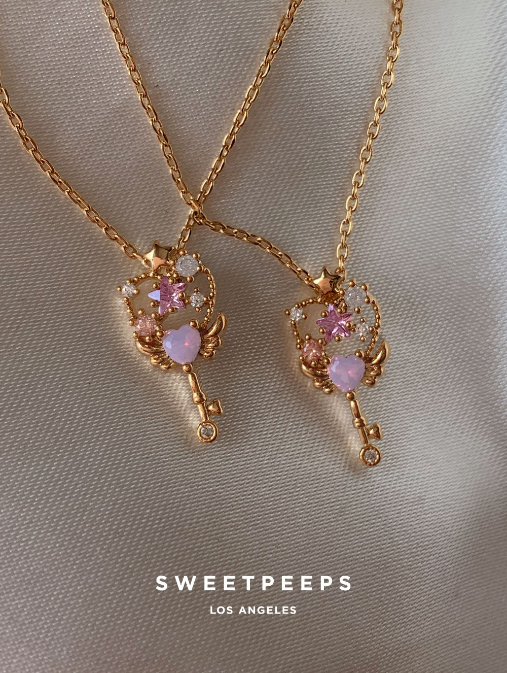 Heart Wings Wand Necklace