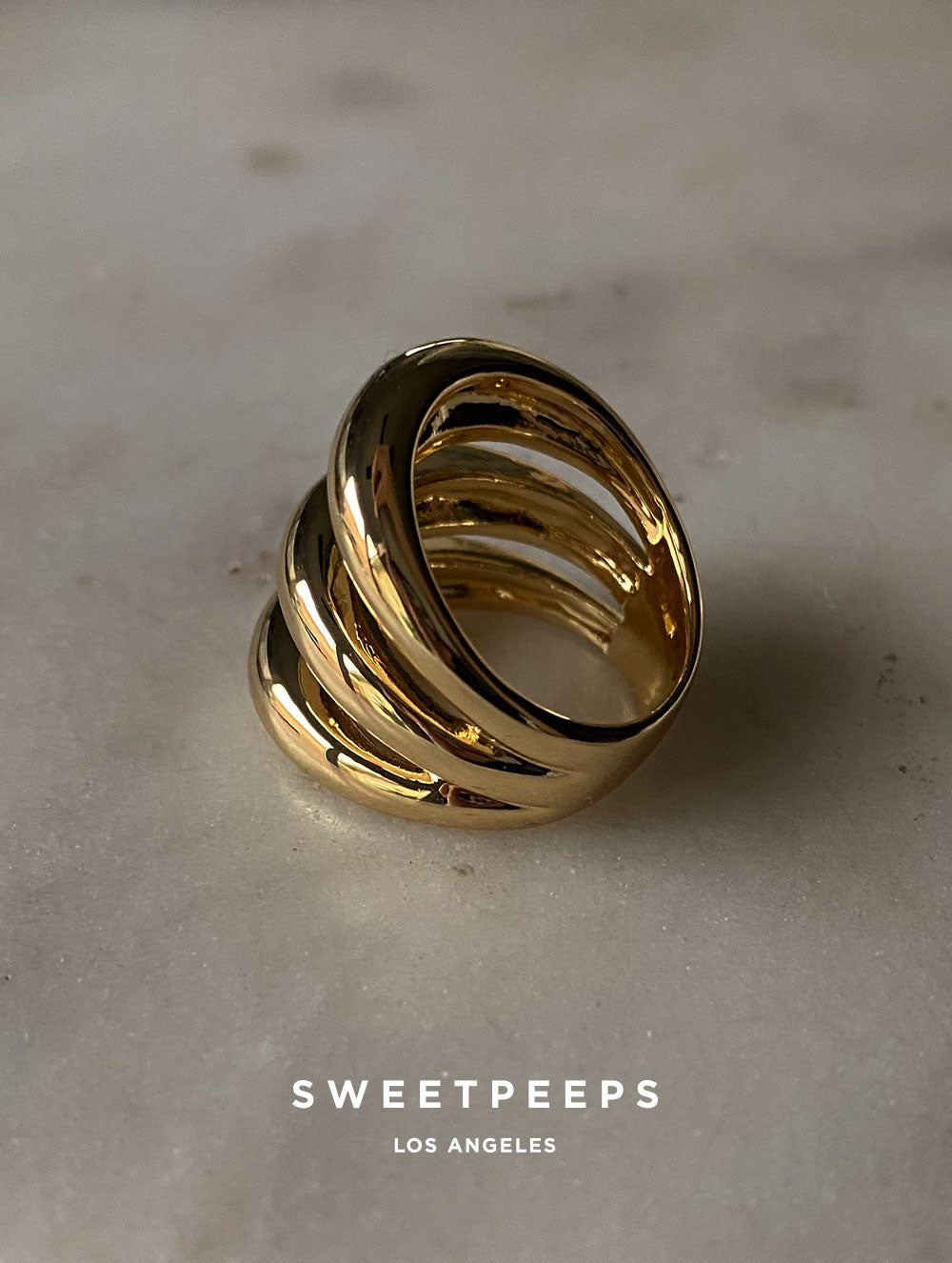 Golden 3 Layers Ring