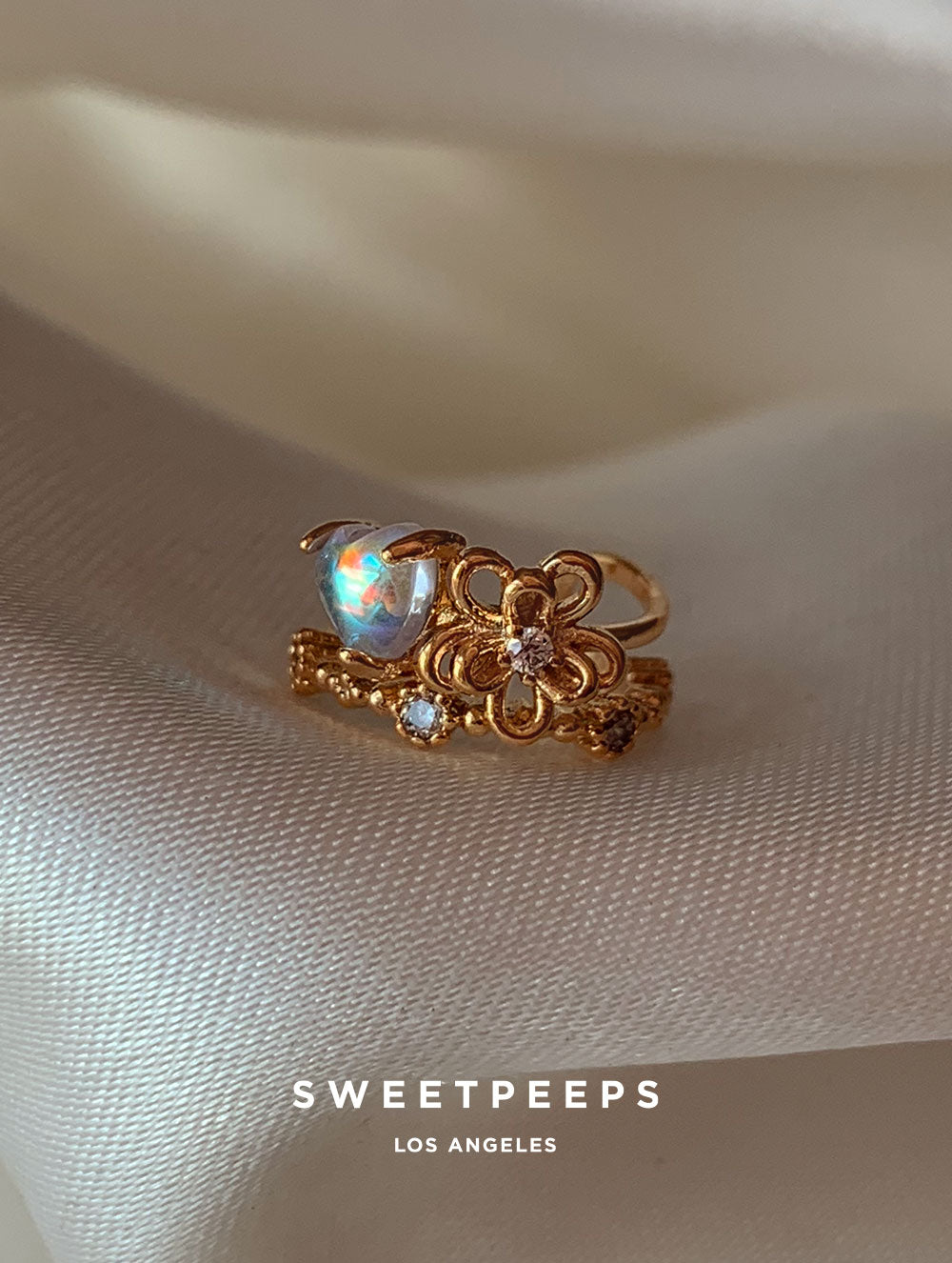 Daisy Heart Ear Cuff