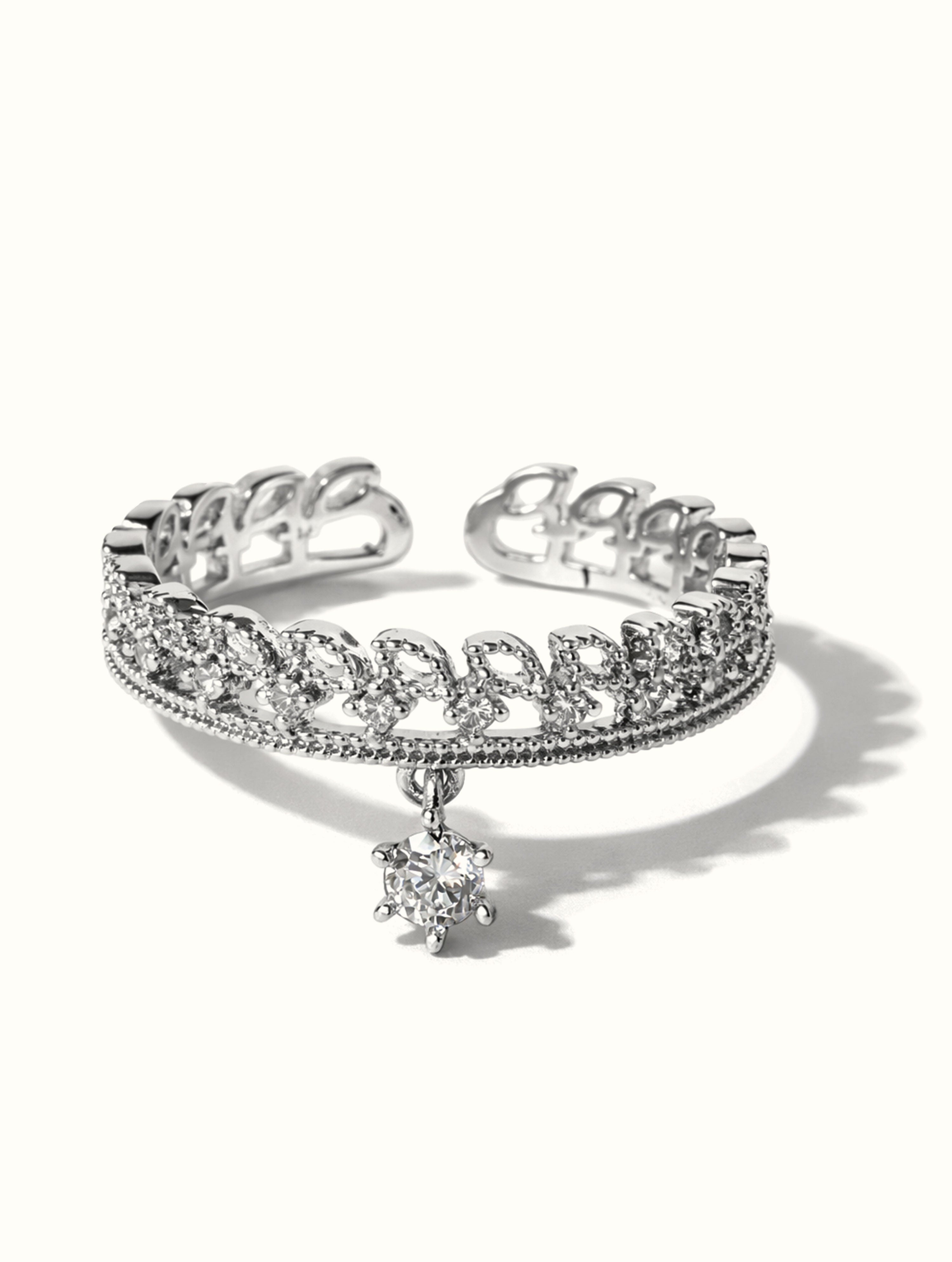 Florence Crown Ring - Silver
