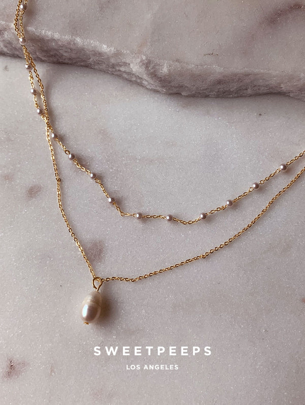 Knightly Pearl Layered Necklace