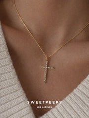 Large Diamond Cross Necklace