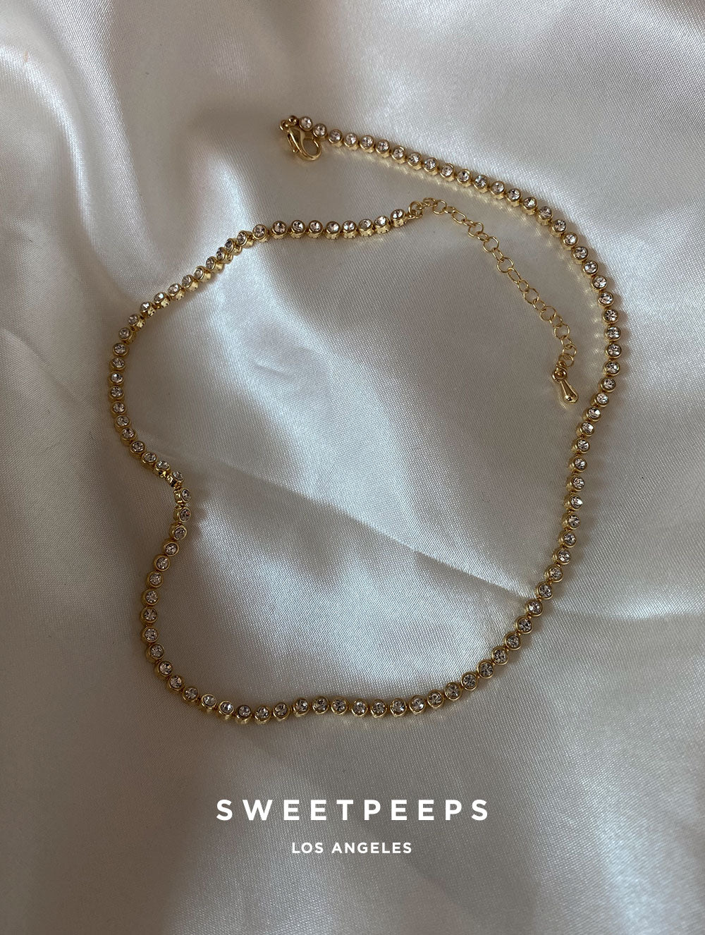 Circle Cut Tennis Necklace