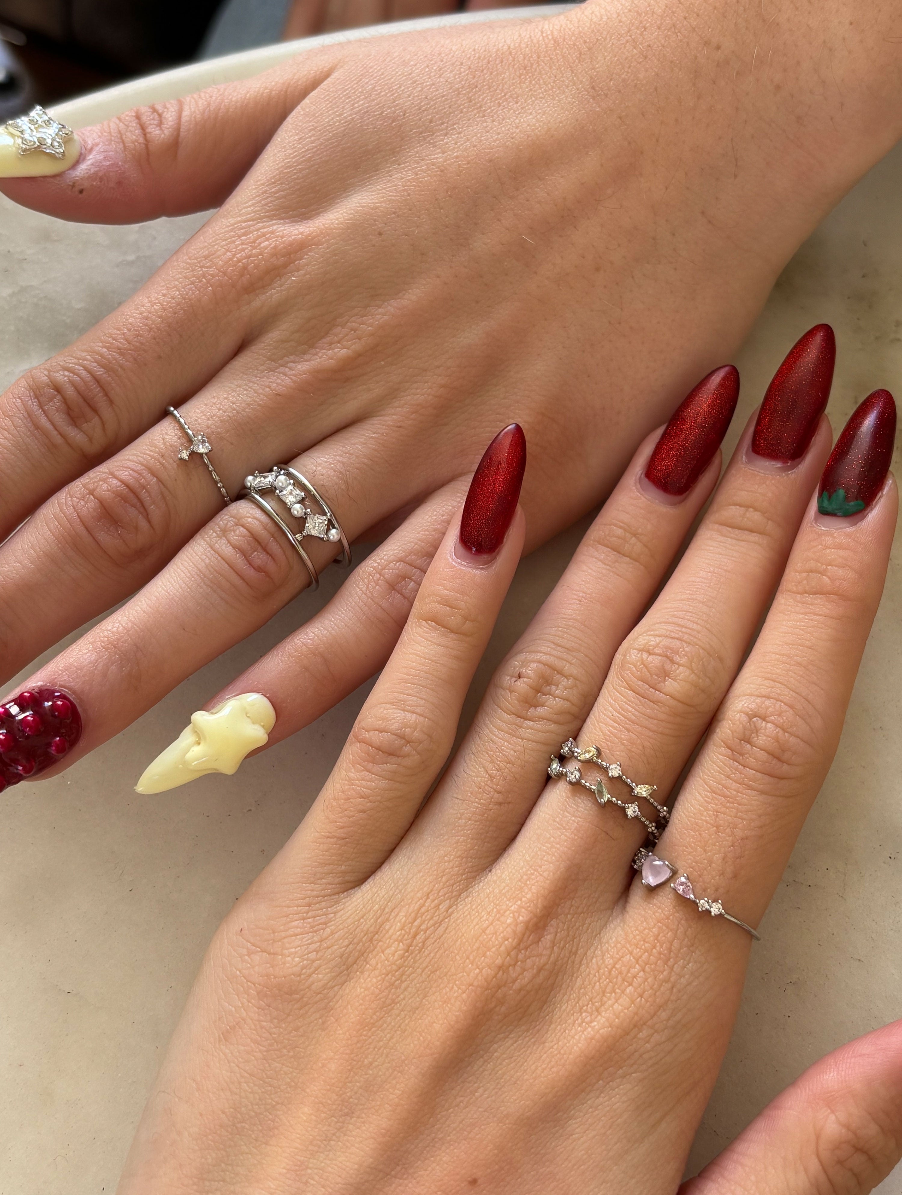 Mariana Delicate Heart Ring - Silver