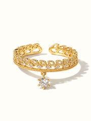 Florence Crown Leaf Ring