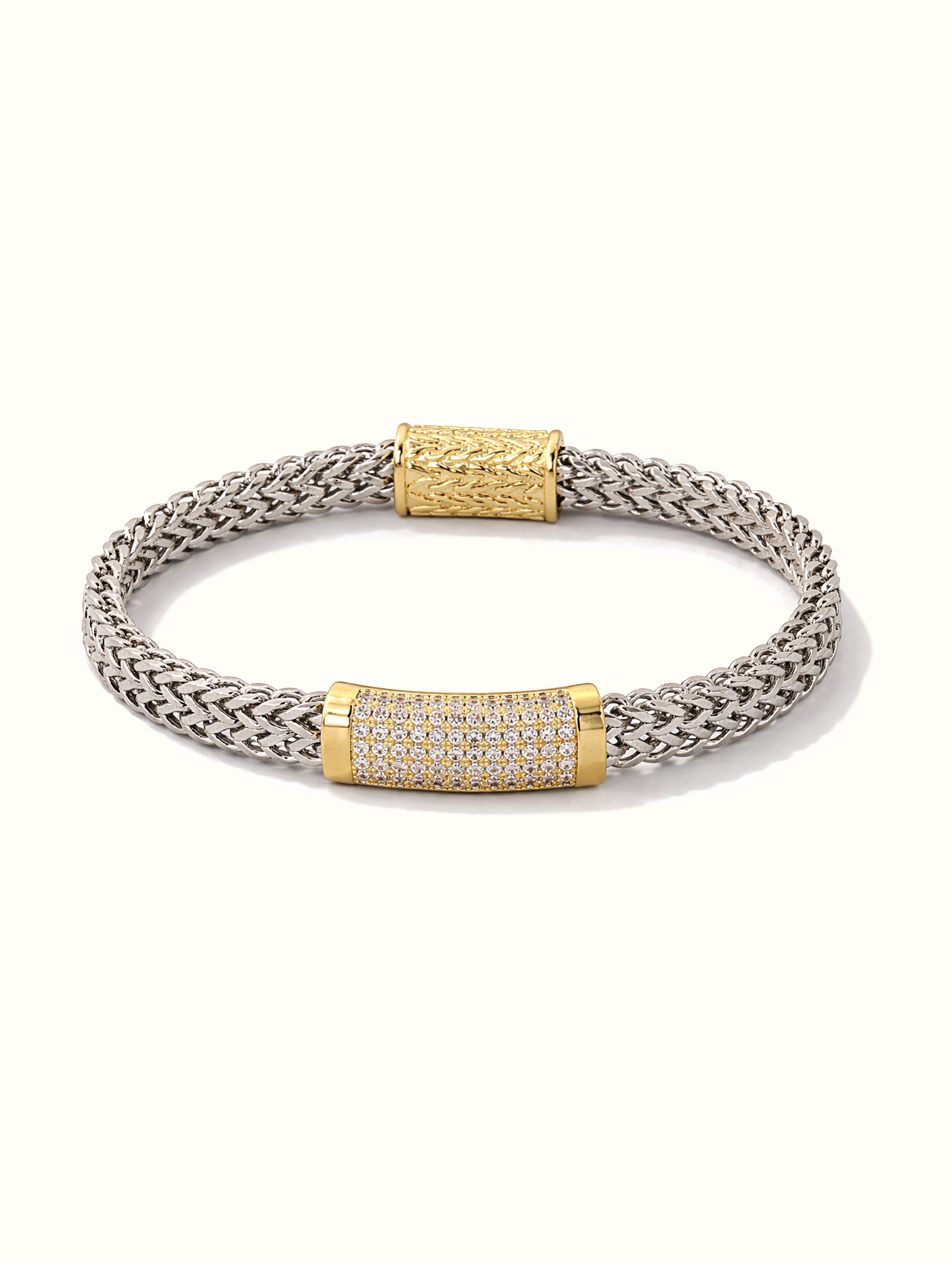 Two Toned Cable Chain Bracelet