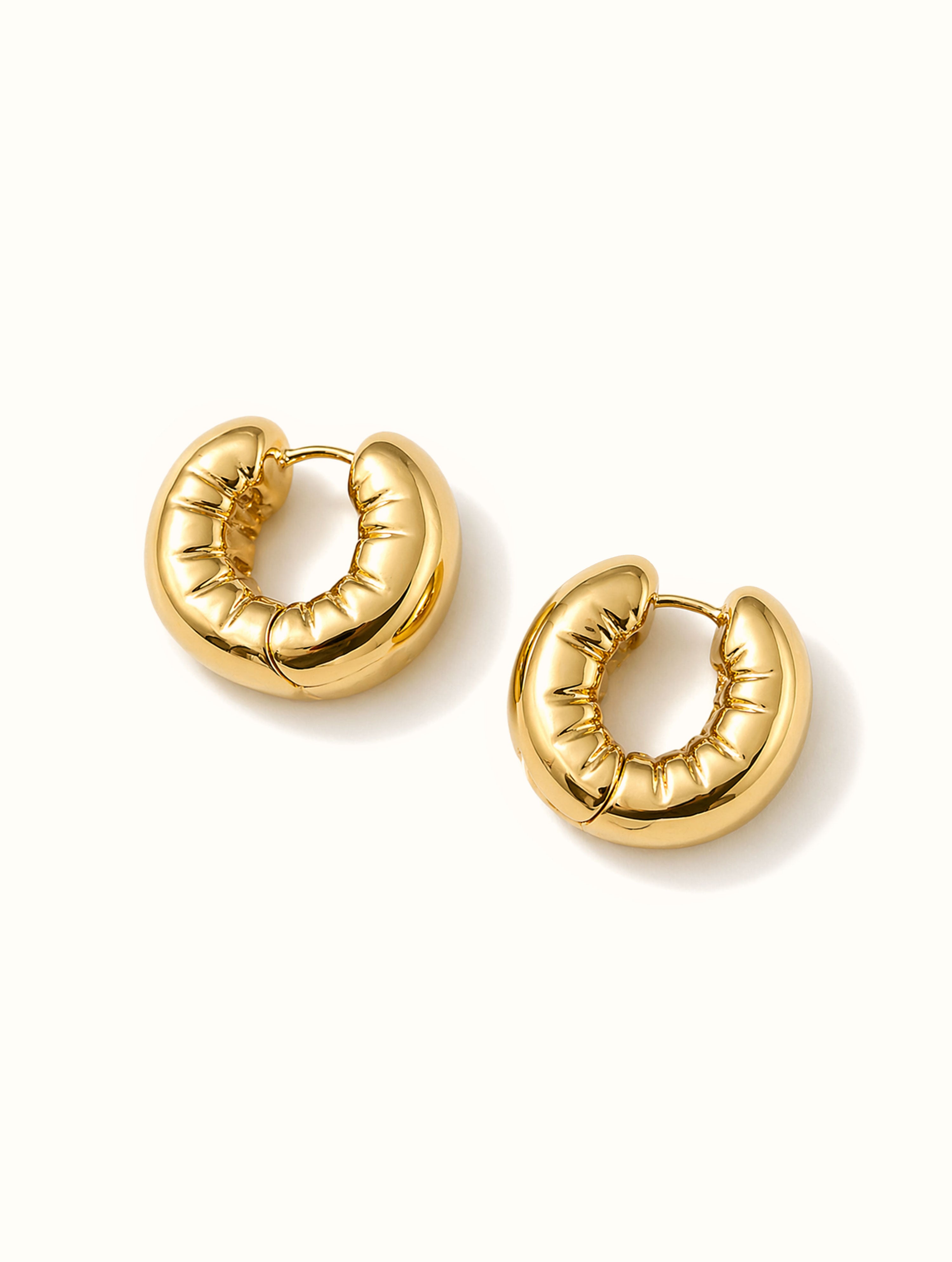 18K Bubble Hoops