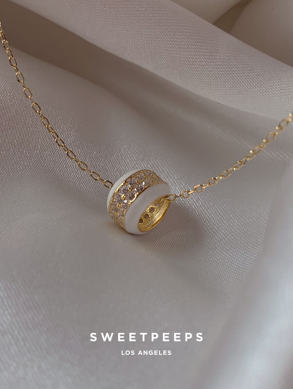 Spacer Bead White Necklace