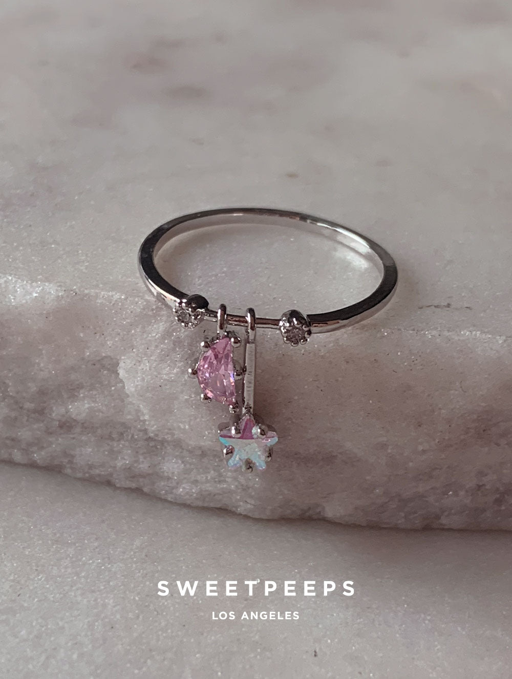 Star Chaser Charm Ring - Silver