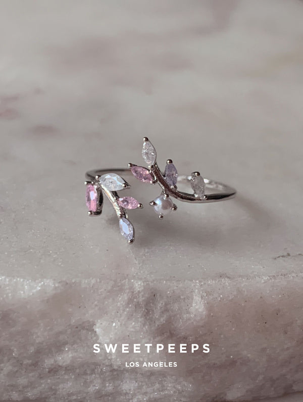 Rooney Baby Pink Ring - Silver