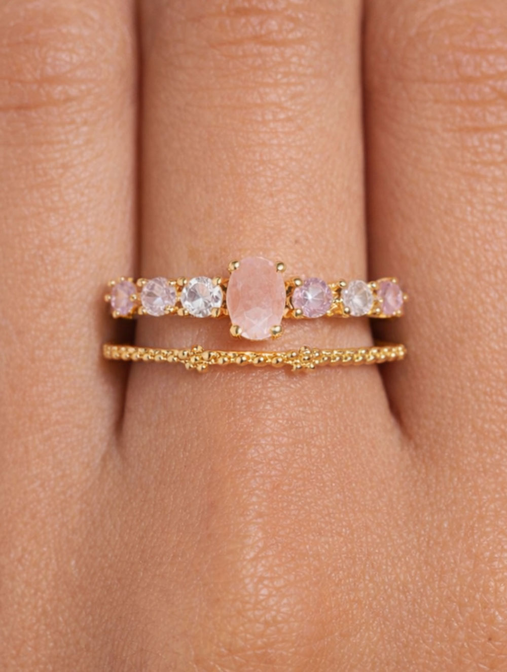 Jules Pink Double Band Ring