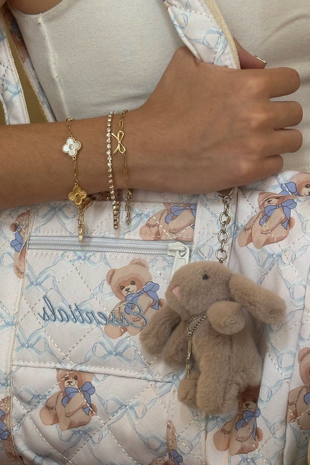 Essentials Teddy Bear Baby Blue Bag