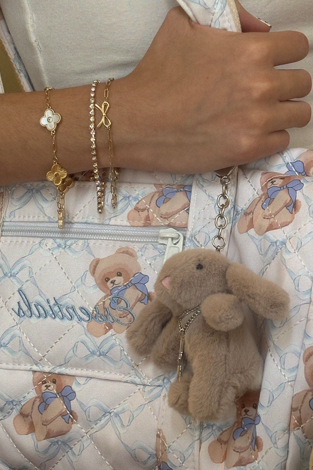 Essentials Teddy Bear Baby Blue Bag