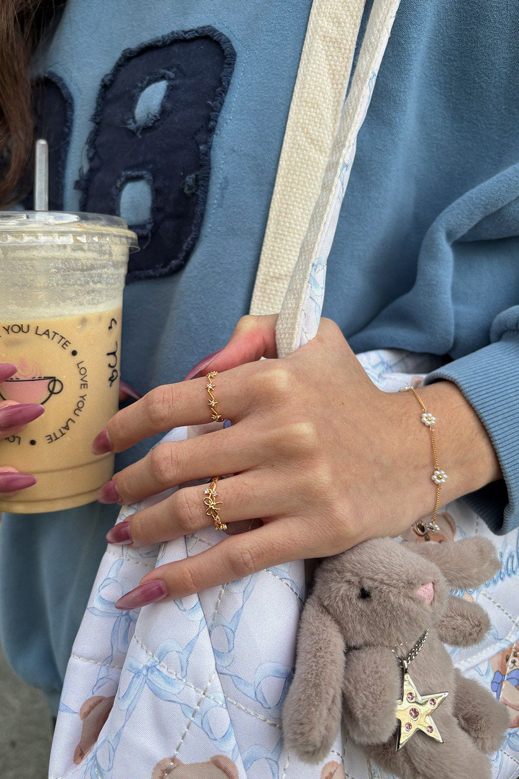 Essentials Teddy Bear Baby Blue Bag
