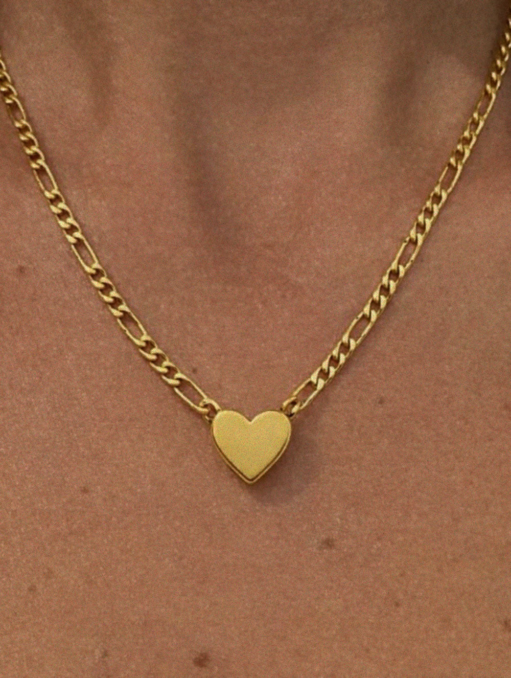 Sayer Heart Figaro Chain Necklace
