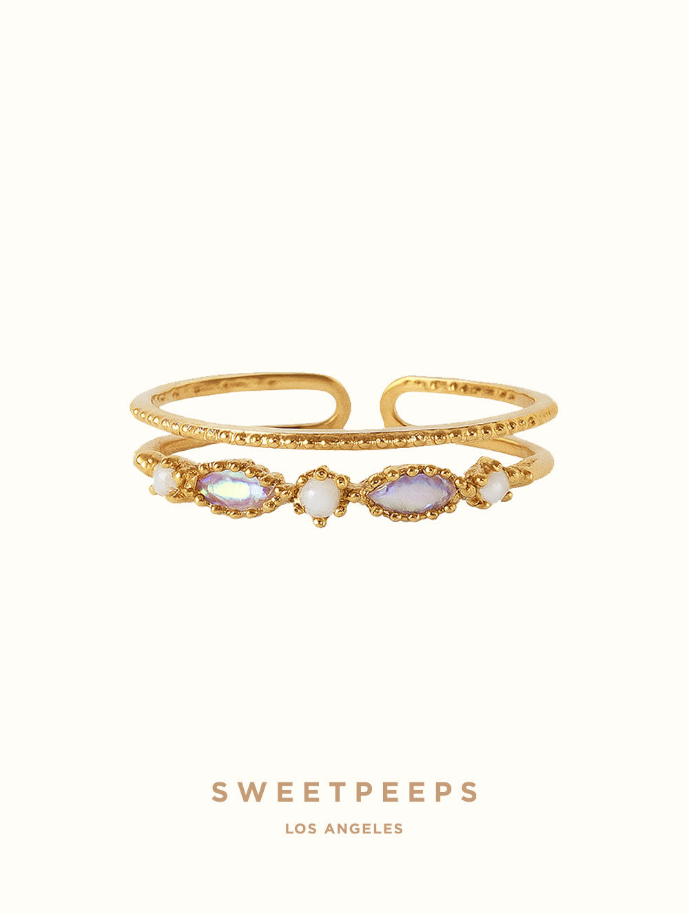 Alessia Pearl Gem Ring