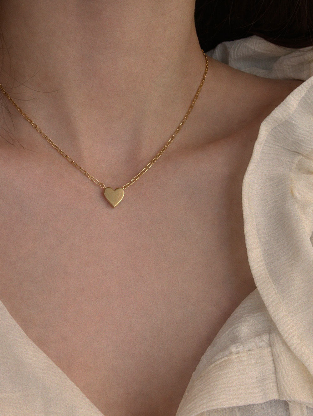 Sayer Heart Figaro Chain Necklace