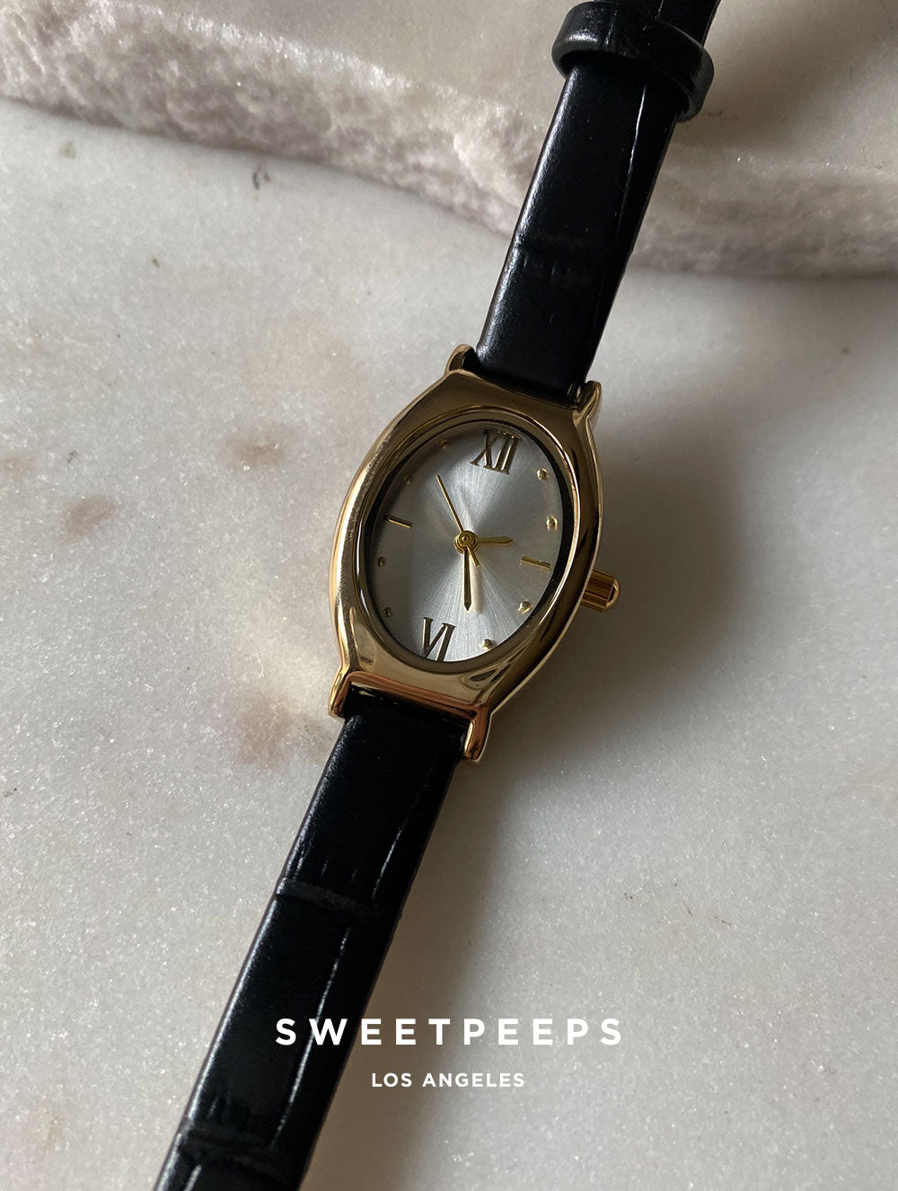 Classic Gold Leather Band Watch