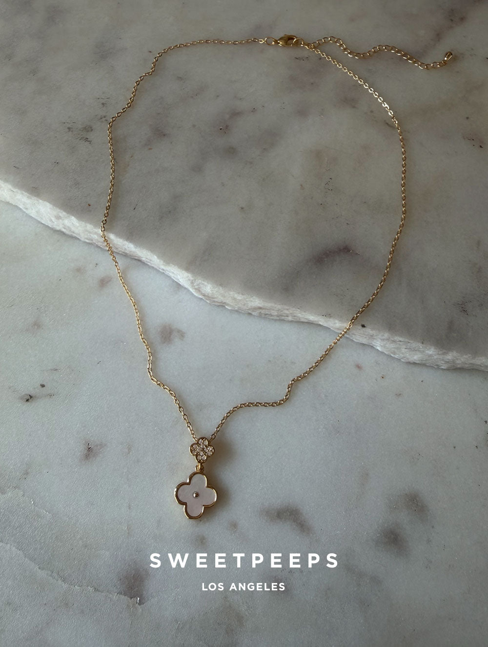Cordelia Clover Drop Necklace