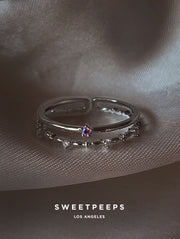 Emaline Crystal Ring - Silver