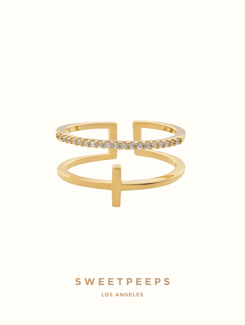 Classic Band Cross Ring
