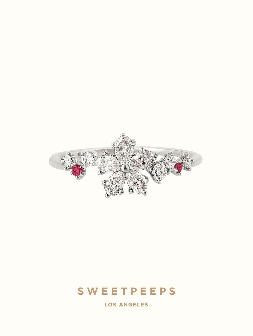 Evelyn Floral Ring - Silver