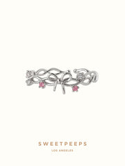 Ruby Ribbon Ring - Silver