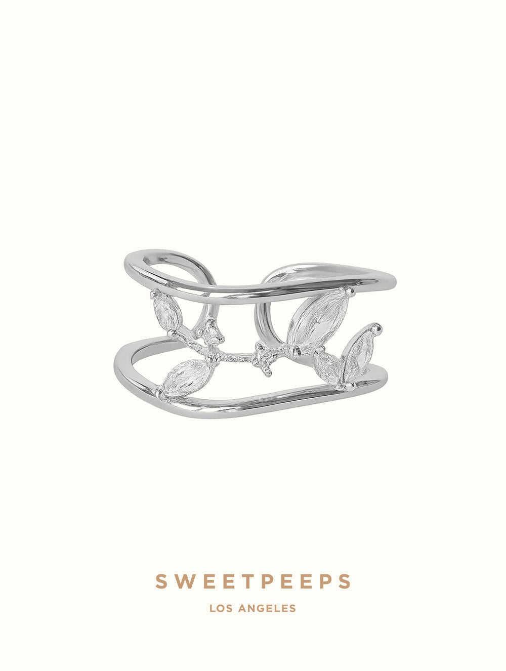 Catherine Leaves Ring - Silver