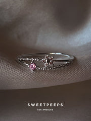 Clea Falling Petals Ring - Silver