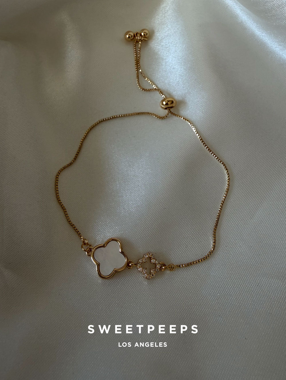 Riven Clover Twin Bracelet