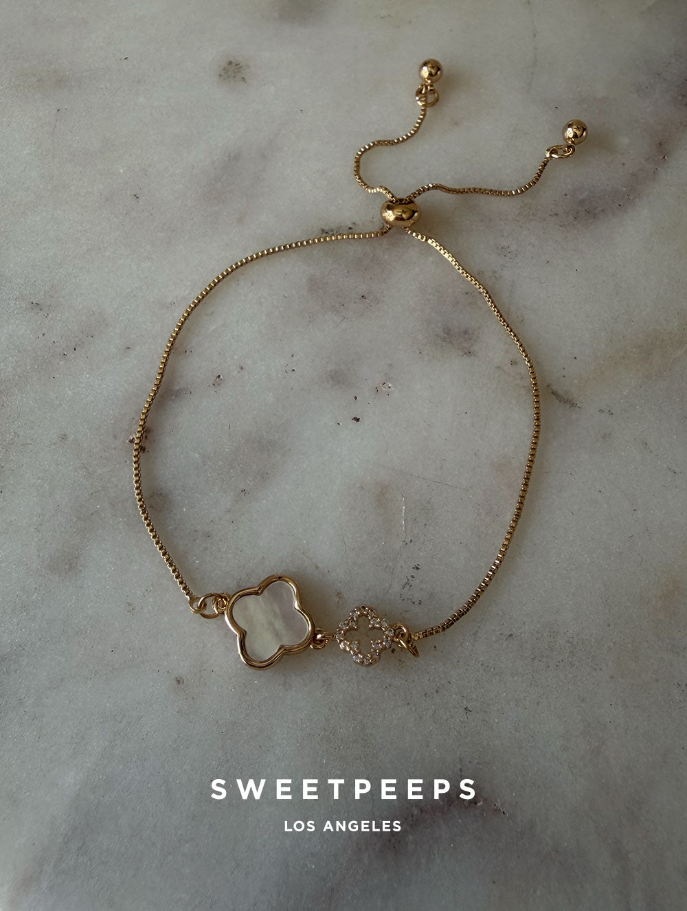 Riven Clover Twin Bracelet