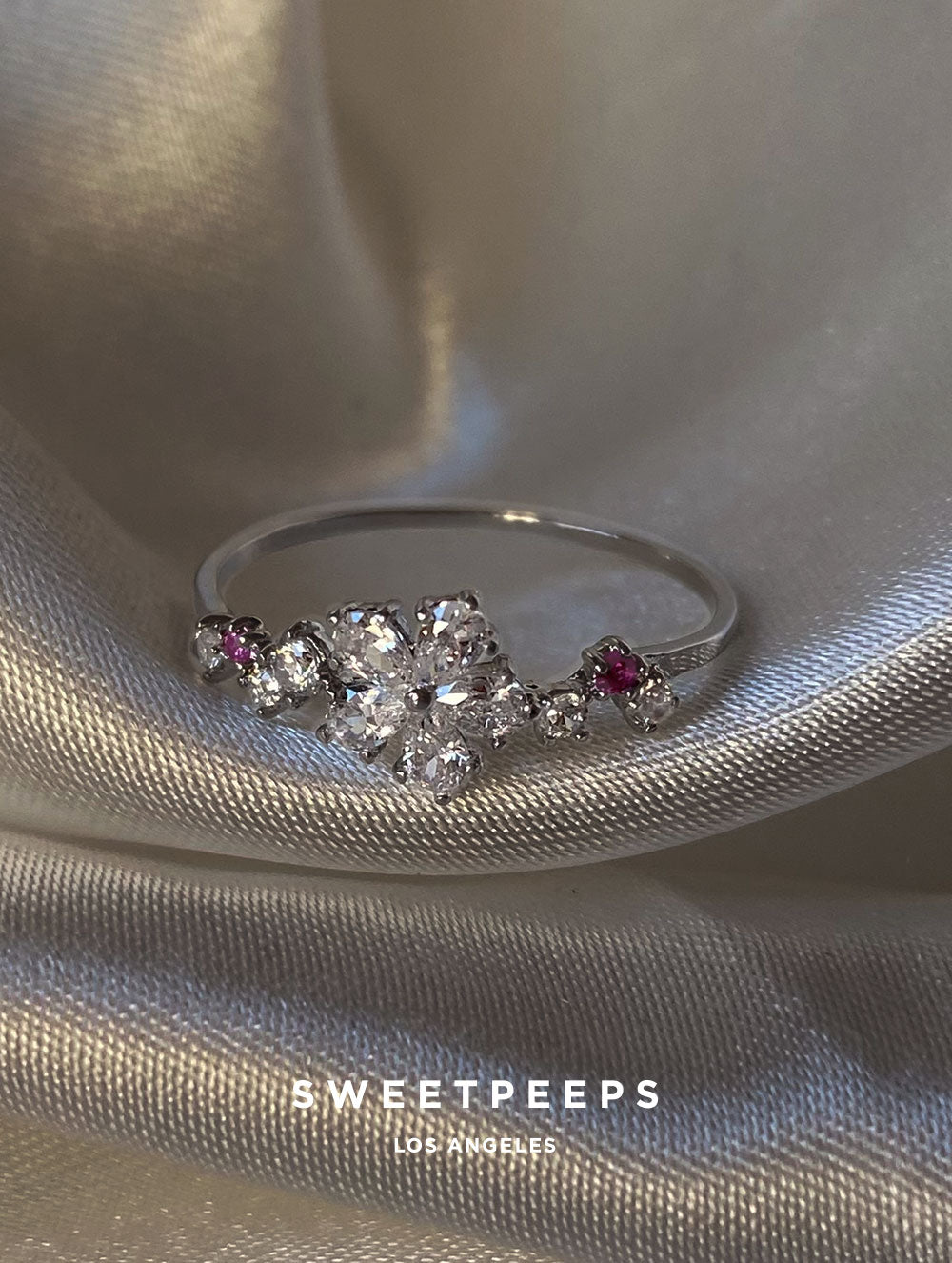 Evelyn Floral Ring - Silver